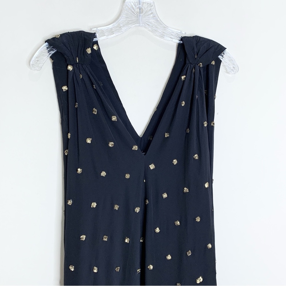 NEW Hatch The Amira Caftan (Sz P / Petite) Silk Black Gold Sequin Maternity - Picture 6 of 16